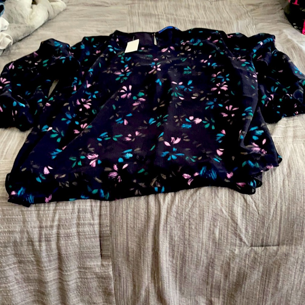 3/4 sheer sleeve top in 3x